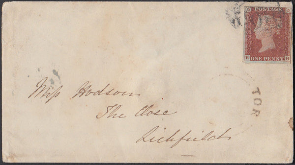 68492 - DEVON. 1846 envelope Torquay to Lichfield with 3 m...