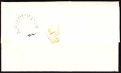 68493 - 1833 DEVON/'ASHBURTON' HAND STAMP(DN15). 1833 entire Ashburton to Barnstaple dated J...