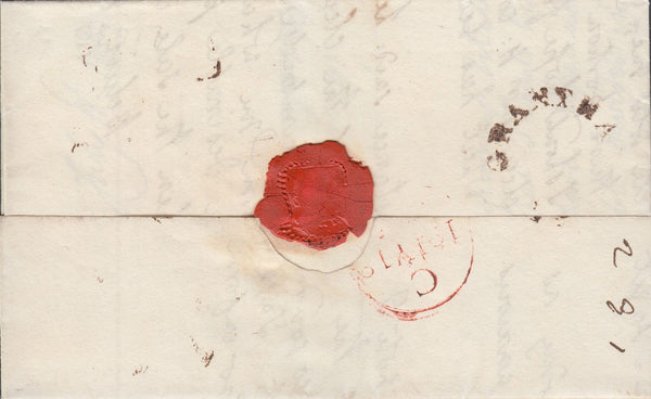 68552 - 1825 LINCS/GRANTHAM MILEAGE MARK (LI430). Wrapper Grantham to Lincolns In...