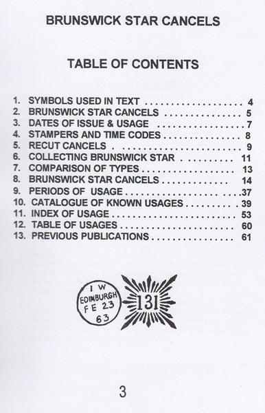 68921 'BRUNSWICK STAR CANCELS' BY R ARUNDEL. A fine copy o...