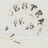 68992 - Pl.51(DD)(SG8) ON COVER. 1845 wrapper to Manchester with fi...