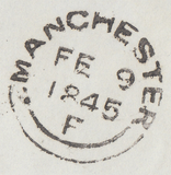 68992 - Pl.51(DD)(SG8) ON COVER. 1845 wrapper to Manchester with fi...
