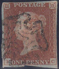 68997 - 1841 1d pl.18 lettered FC (SG8). Good used with fo...