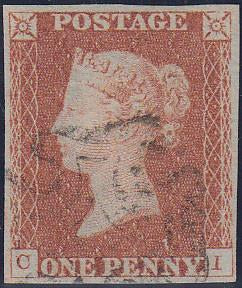 69037 - 1842 1D PL.25 (CI)(SG8). Fine used 1d pl. 25 lettered CI