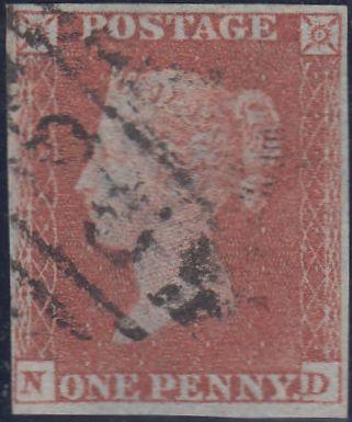 69557 - 1853 1D PL 164 (ND)(SG8). A fine used 1d pl. 164 lettered...