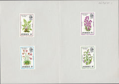 69672 - 1972 JERSEY WILD FLOWERS IMPERF PLATE PROOFS (SG69-72).  A superb set of four IMPERF PLATE PROOFS ...