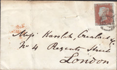 69758 - SUSSEX/PLATE 98 (TD). 1850 envelope Battle to London with four m...