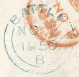 69758 - SUSSEX/PLATE 98 (TD). 1850 envelope Battle to London with four m...