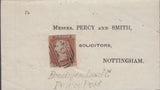 69809 - 1846 LINCS/DONNINGTON PENNY POST (LI255)/PL.59(MA)(SG8). Part wrapper Spalding to Nottin...