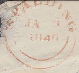 69809 - 1846 LINCS/DONNINGTON PENNY POST (LI255)/PL.59(MA)(SG8). Part wrapper Spalding to Nottin...