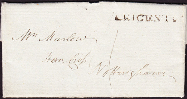 70067 - LEICESTERSHIRE. 1798 letter Leicester to Nottingha...