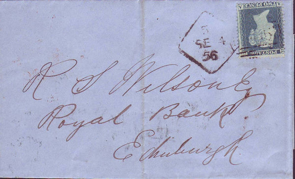 70164 - DUBLIN DIAMOND SPOON CODE 5 (RA67)/2D BLUE PL.5 (SG34)(AA).