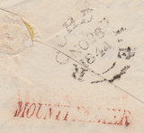 70250 1844 MAIL CHELTENHAM TO ROCHDALE WITH 'MOUNTPELLIER' HAND STAMP (GL192b).