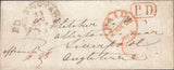 70251 - 1844 MAIL DARMSTADT TO LIVERPOOL.  Wrapper from Darmstadt (?) to Liverpool