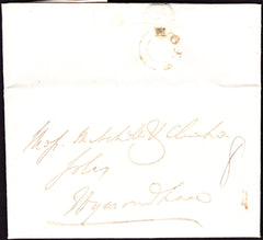 70275 - NORFOLK. 1834 letter Holt to Wymondham dated 25th ...