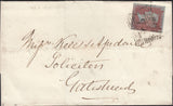 70421 1856 MAIL LEITHOLM (BERWICKS) TO GATESHEAD WITH 'LEITHOLM' UDC/PL.17 (SPEC.C6)(FL). 1856 wrapper Coldstream to Gateshead...