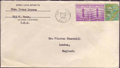70528 - MAIL TO WINSTON CHURCHILL. 1941 envelope addressed...