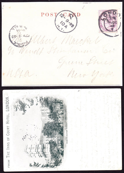 70690 - LONDON/COURT POSTCARD. 1899 card with image of "TH...