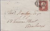 70796 - 1846 GLOS/MONTPELLIER HAND STAMP IN RED/PLATE 60 (AL)(SG9). 1846 envelope Cheltenham to Edinburgh with v...
