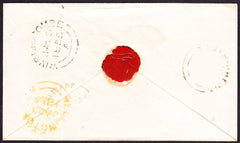 70833 - SOMERSET. 1855 1d pink envelope Weston Super Mare ...