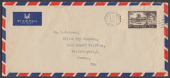 71036 - 1956 MAIL BRIGHTON TO USA 2/6D CASTLE ISSUE. Large envelope (I228x102) Brighton to Philadelphia with 2/6d C...