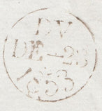 71119 -1853 1D ARCHER EXPERIMENTAL PERFORATION PL. 99 (QG)(SG16b) USED ON 1853 WRAPPER LONDON TO BARNSLEY .