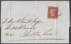 71441 - PLATE 8(RB)(SG21). 1855 wrapper London to Cheltenh...