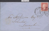 71443 - 1857 DIE 2 1D PL.40 ON TRANSITIONAL PAPER (SP...