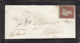 71444 - PLATE 195 (MH) S.C.16(SG17)/MOURNING ENVELOPE. 1855 mourning envelope to "H.F.L'Estrange Esq, Cli...