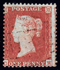 71724 1855 DIE 1 1D PL. 198 S.C. 14 (SG 22)(CH) USED.