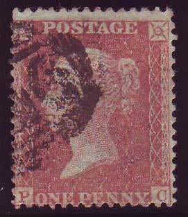 71806 1856 DIE 2 1D PLATE 24 ALP 3 SPEC C7 'ABNORMAL' (PC).