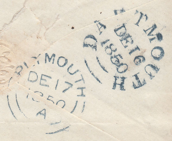 72150 - 1850-1854 1D ARCHER PL.100 (GD) (SG16b) ONLY RECORDED EXAMPLE USED ON COVER F...