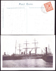 72533 - 1921 postcard of "H.M.S. Ractolus and Submarines, ...