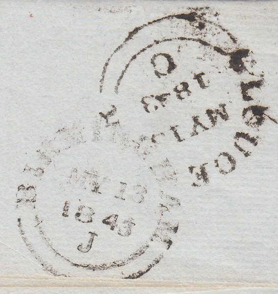 72602 - GLOUCESTER MALTESE CROSS/PLATE 31(JF). 1843 entire...