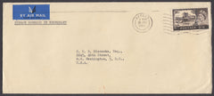 72688 1960 AIR MAIL OXFORD TO WASHINGTON USA WITH 2/6D CASTLE.