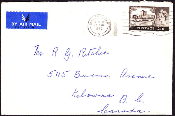 72754 - 1960 envelope (tear at top) Manchester to Canada w...