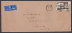 72782 - 1956 MAIL ILFORD TO USA 2/6D CASTLE. Large envelope (101x230mm) with fine 2/6d Castle Ilford ...