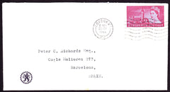 73012 - 1966 POSTAL STATIONERY CUTOUT. Envelope London to ...