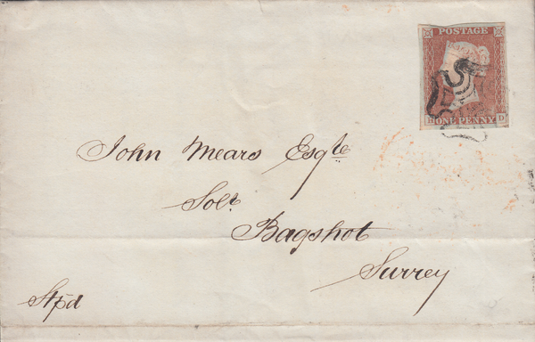 73466 - 1843 UXBRIDGE MALTESE CROSS (MIDDX)/PL.28(HD)(SG8).