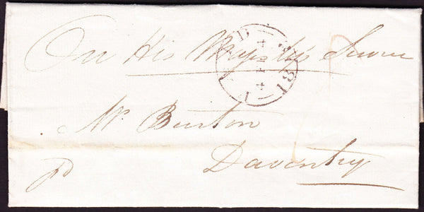 73633 - 1818 NORTHANTS/OHMS. 1818 entire from the Office...