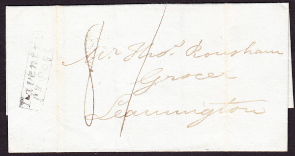 73639 - 1832 NORTHANTS/DAVENTRY PENNY POST(NN57). 1832 wrapper Daventry to Leaming...