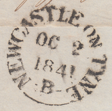 73722 - 1841 NEWCASTLE ON TYNE MALTESE CROSS/Pl. 16(NE)(SG8). Wrapper