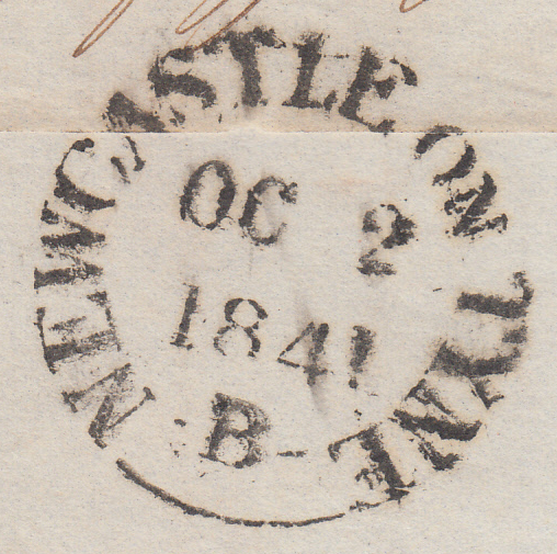 73722 - 1841 NEWCASTLE ON TYNE MALTESE CROSS/Pl. 16(NE)(SG8). Wrapper