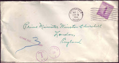 73740 - MAIL TO WINSTON CHURCHILL. 1941 envelope from Pitt...