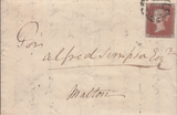 73763 - 1842 YORK COMMON CROSS. Letter York to Malton ...