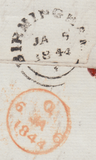 73819 - BIRMINGHAM MALTESE CROSS. 1844 letter Birmingham t...