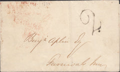 73821 - 1834 UNPAID MAIL. Wrapper used locally in London a...