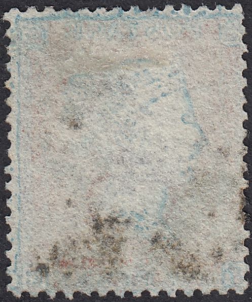 73843 -  Pl.3 (JC)(SG24a). Good used 1855 die 2 plate 3 S.C.14 on VERY BLUED PAPER (SG24a)