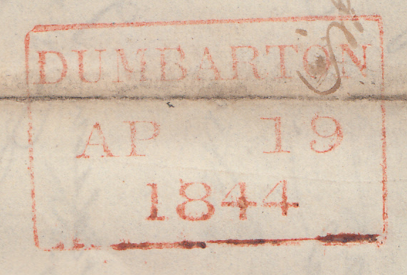 73999 - THE MALTESE CROSS OF DUMBARTON. 1844 entire Dumbar...