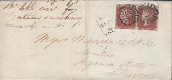 74034 - MALTESE CROSS OF STIRLING TYPE 1 ON COVER/1D RED PL.5 (BI BJ)(SG7).